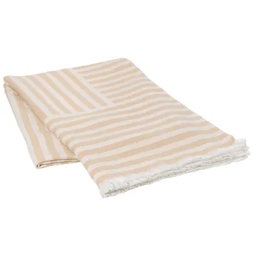 Frankie bomullspledd 130x180 cm - Taos taupe beige - Broste Copenhagen