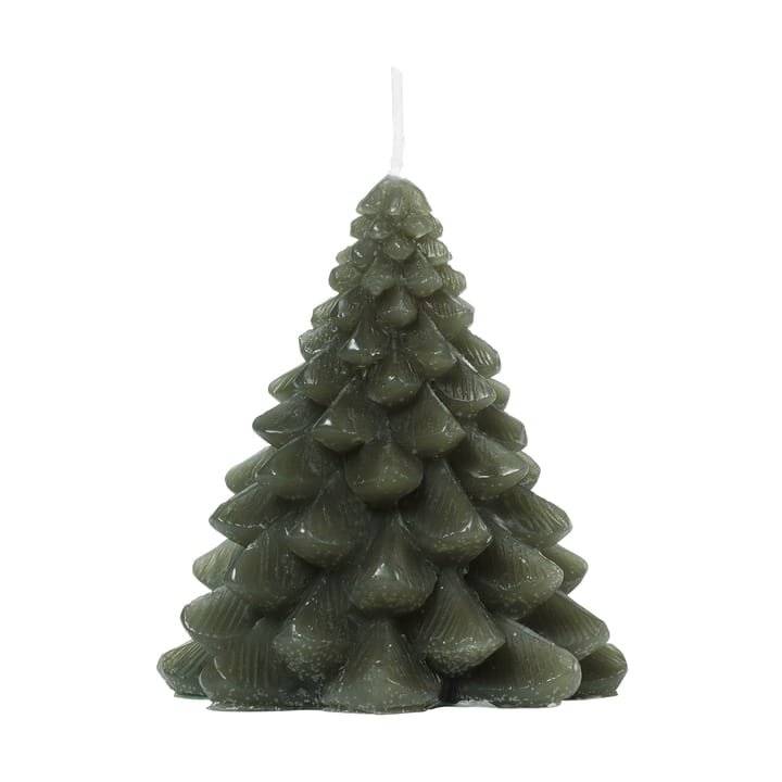 Granny Christmas tree lys Ø9x10 cm - Grape Leaf Green - Broste Copenhagen