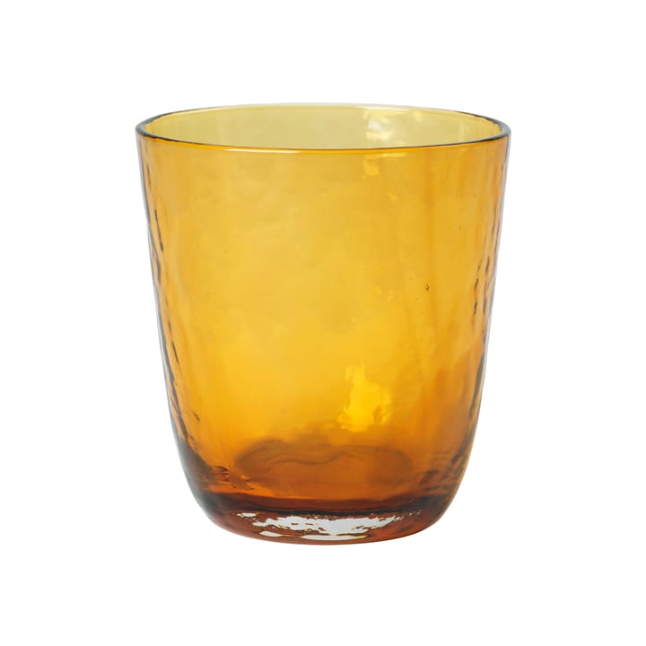 Hammered vannglass 33,5 cl - Amber - Broste Copenhagen