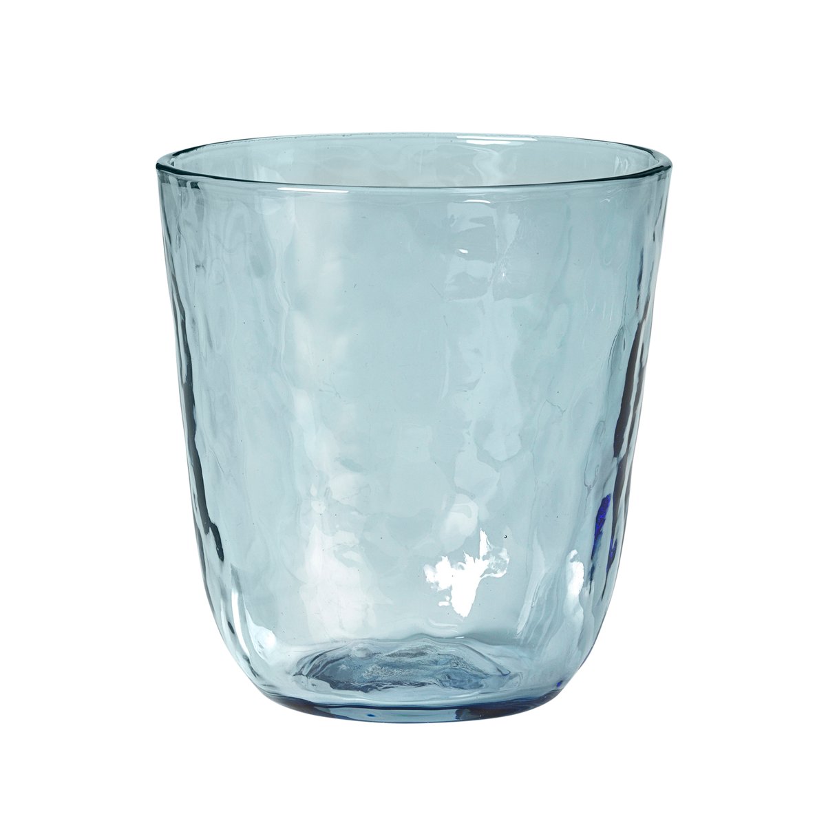 Hammered vannglass 33,5 cl Blå