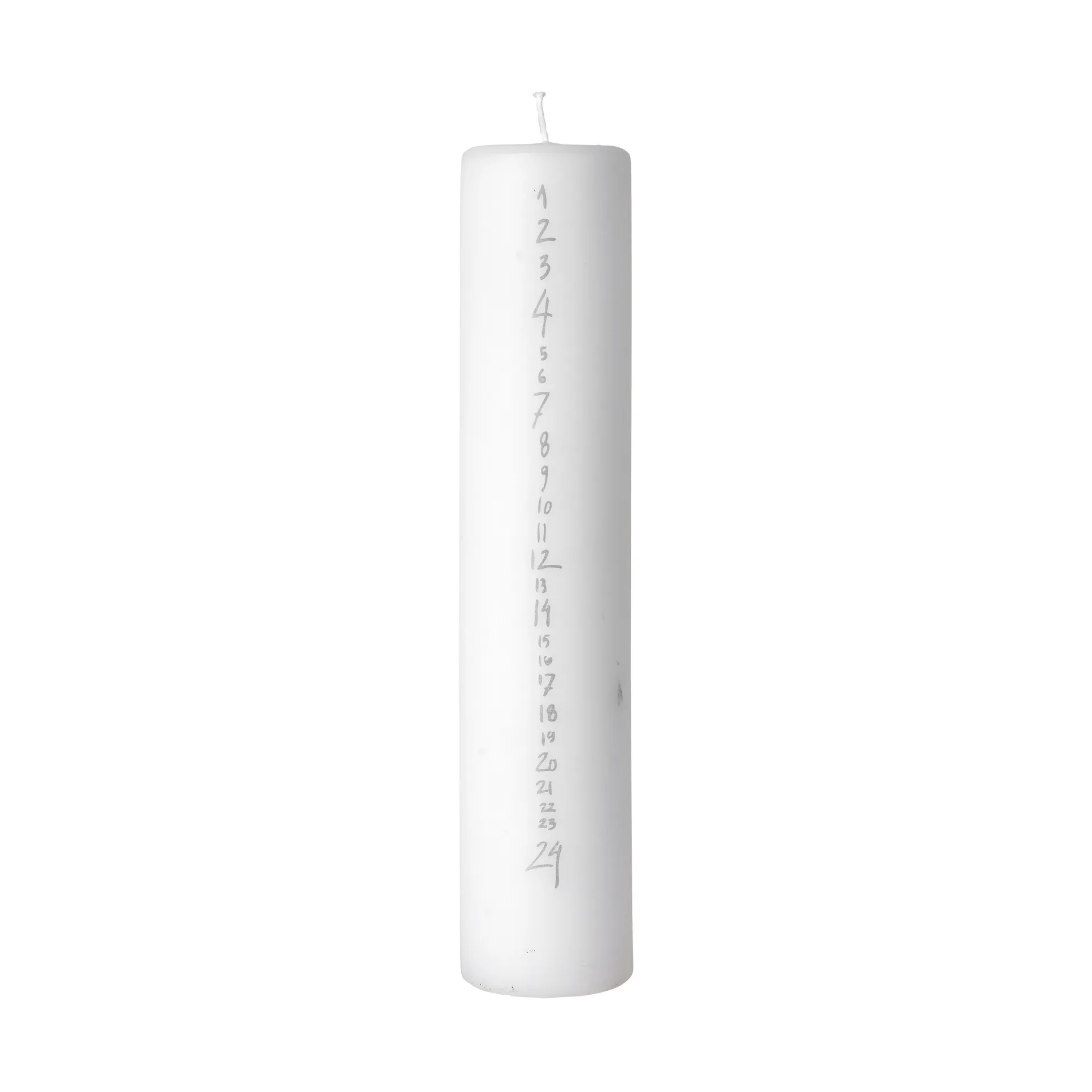 Handwritten kalenderlys, White-Silver Broste Copenhagen