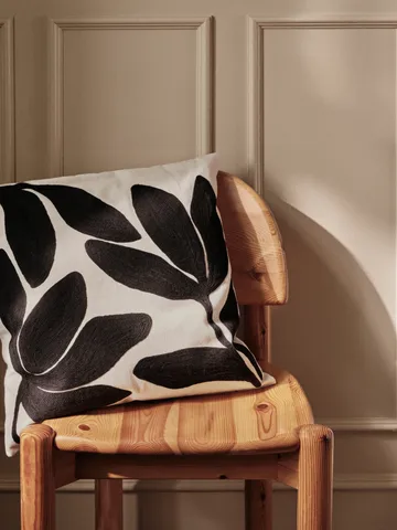 Herbert putetrekk - Black-natural, 50x50 cm - Broste Copenhagen