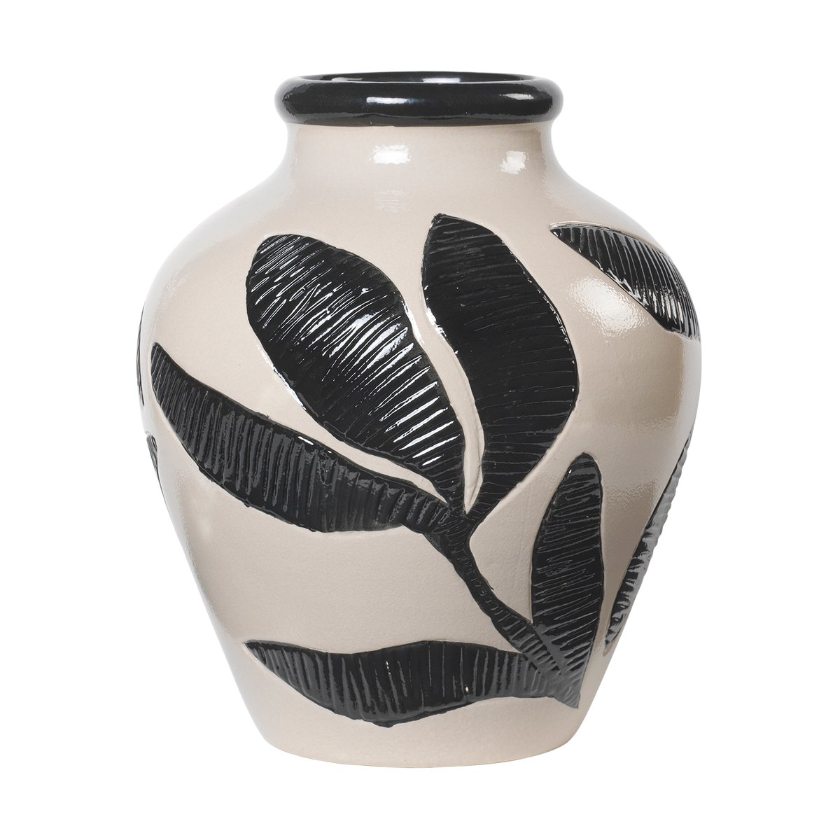 Bilde av Broste Copenhagen Herbert vase 30 cm Black-rainy day green