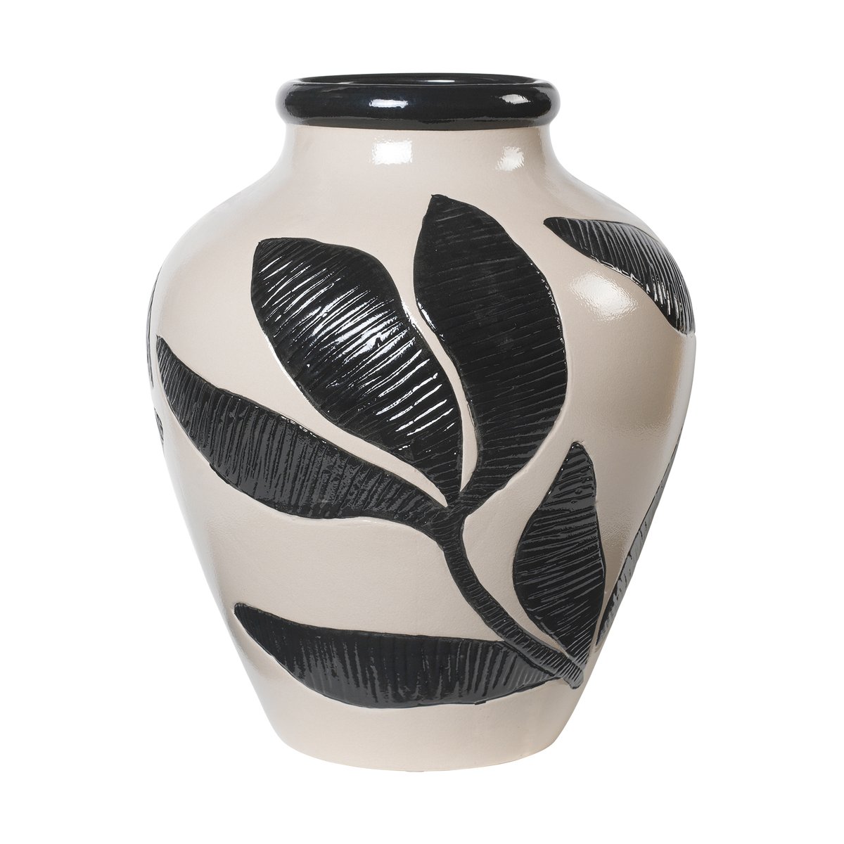Bilde av Broste Copenhagen Herbert vase 40 cm Black-rainy day green
