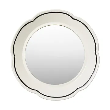 Hilma speil Ø36 cm - Off white-black - Broste Copenhagen