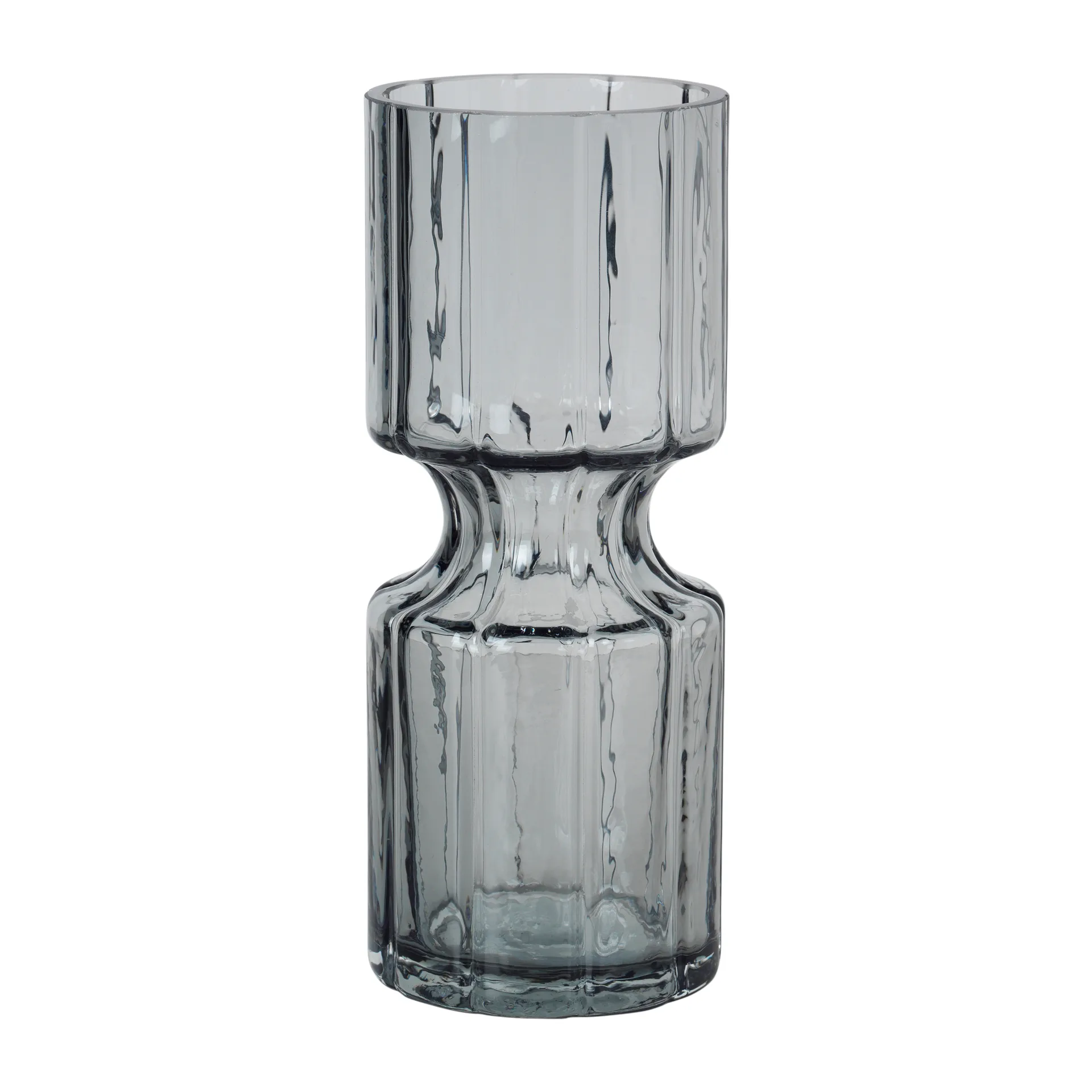 Hyacint glassvase 20 cm, Smoked Pearl Dark Grey Broste Copenhagen