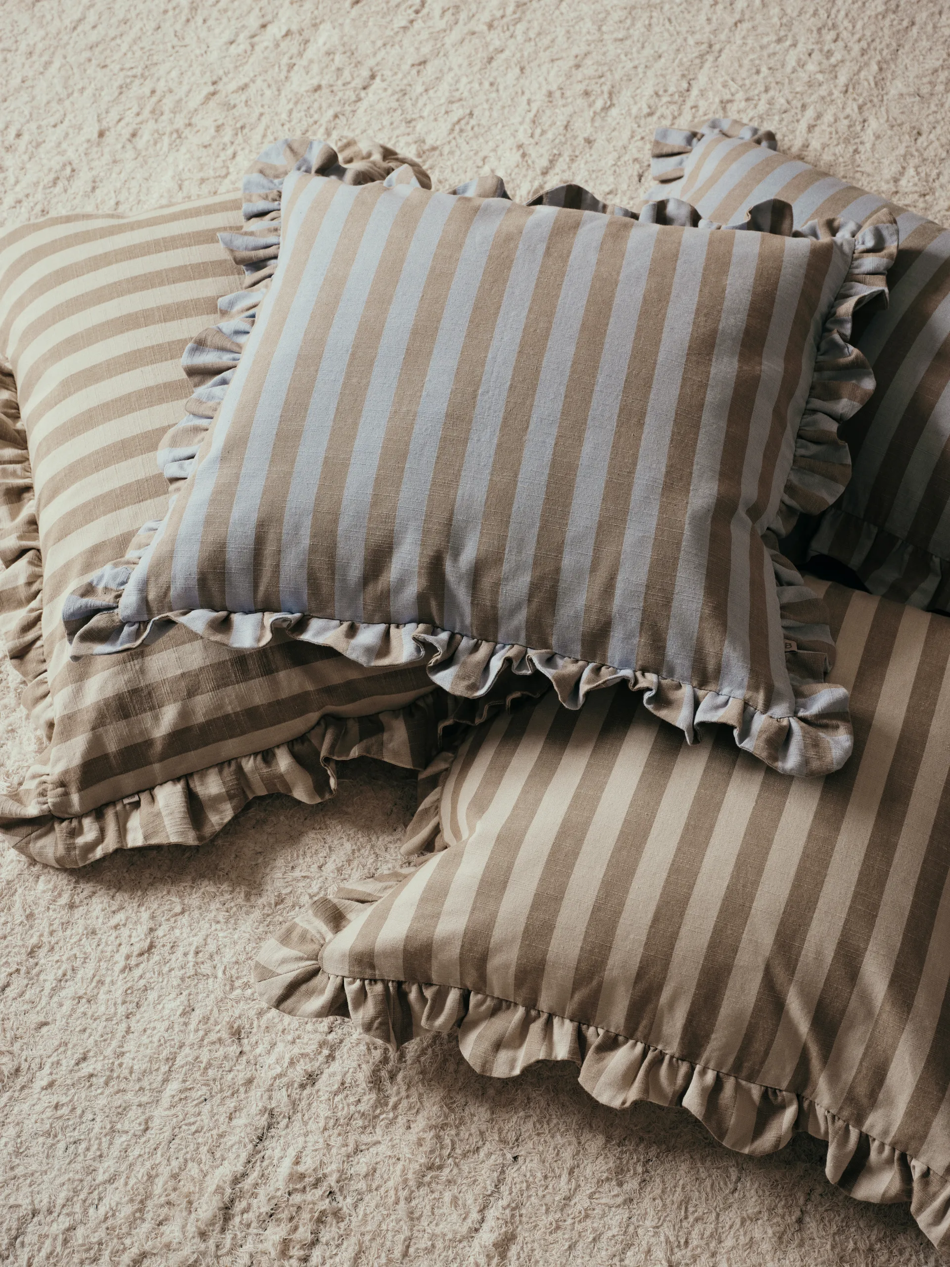 Ina putetrekk, Brown kelp-castle beige, 40x60 cm Broste Copenhagen