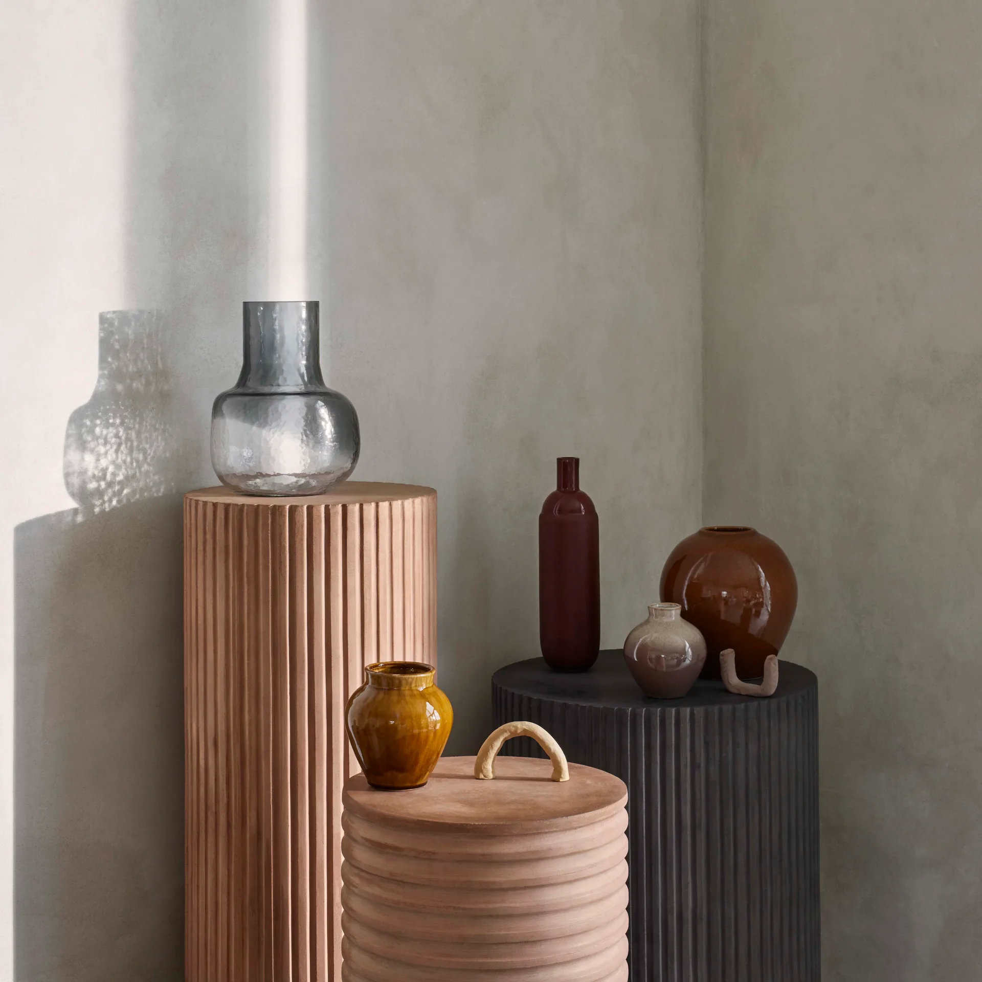 Ingrid keramikvase 14,5 cm 3-stk., Apple cinnamon Broste Copenhagen