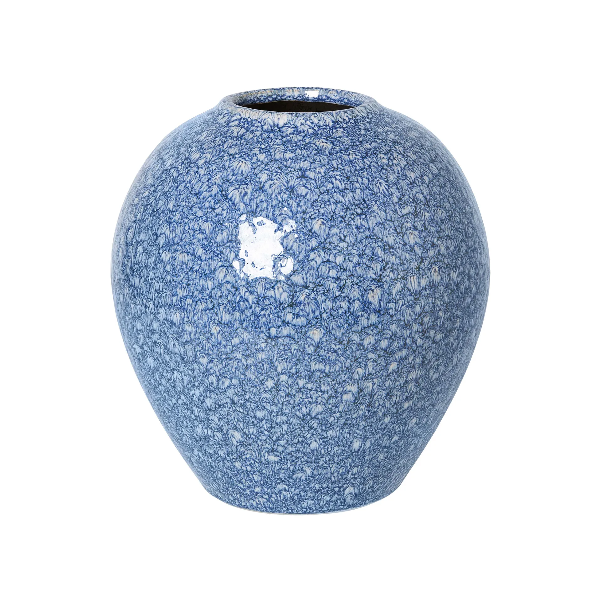 Ingrid keramikvase 25,5 cm, Insignia blue-white Broste Copenhagen