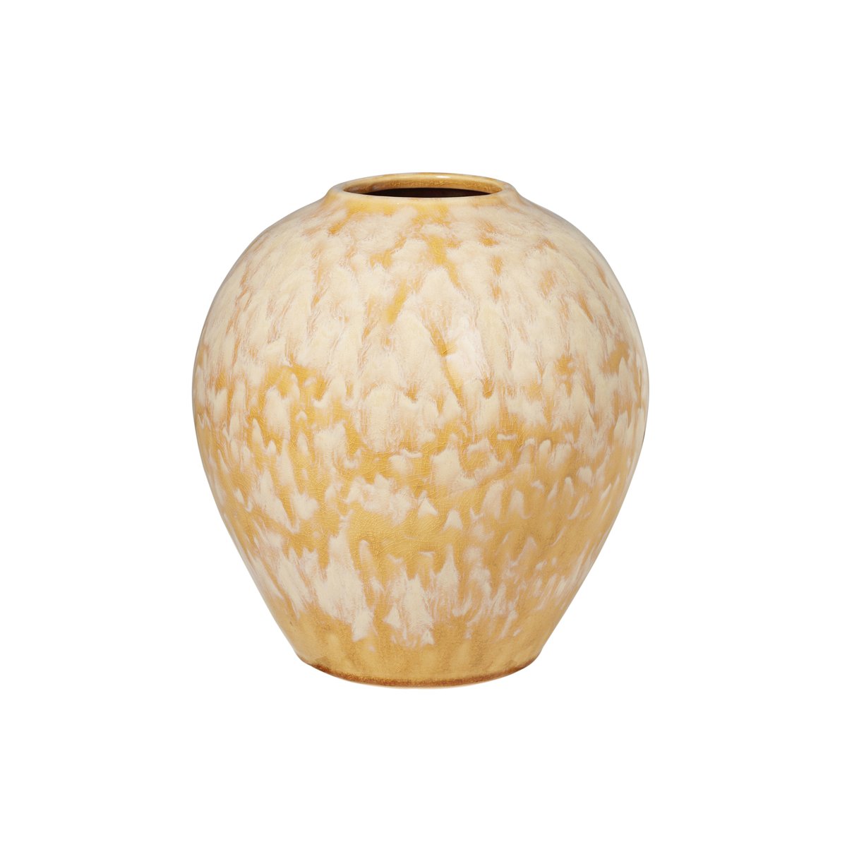 Bilde av Broste Copenhagen Ingrid keramikvase 255 cm Tawny olivene yellow