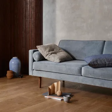 Ingrid keramikvase 40 cm - Insignia blue-white - Broste Copenhagen