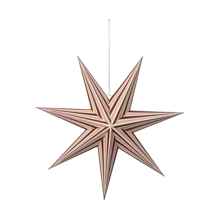 Joy adventsstjerne - Deep Red-Soft Pink, M - Broste Copenhagen