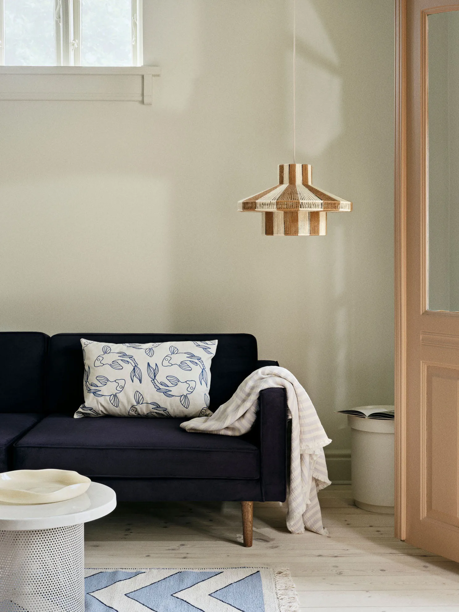 Koi putetrekk 40 x 60 cm, Intense blue Broste Copenhagen