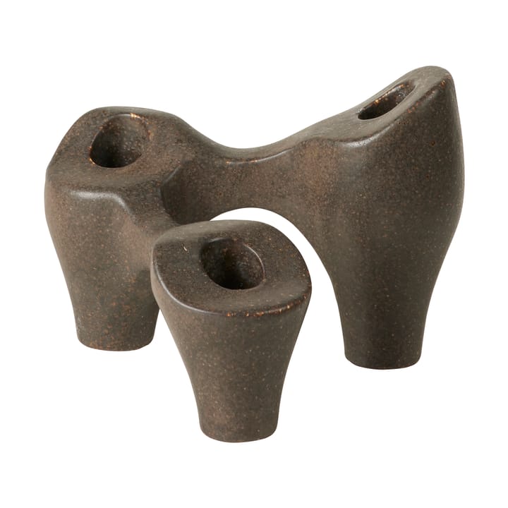 Laia lysestake 16x14x12 cm, Antique brown Broste Copenhagen