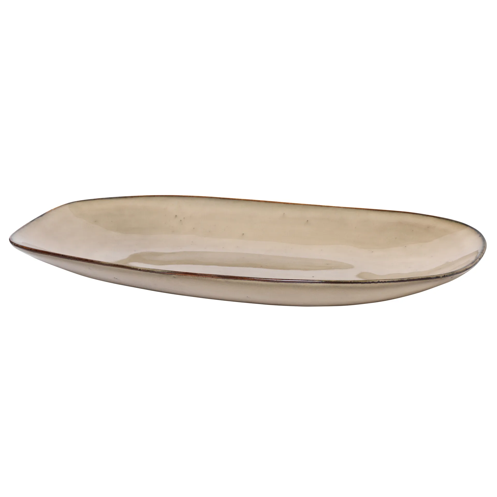 Larni tallerken 19x32,5 cm, Beige Broste Copenhagen