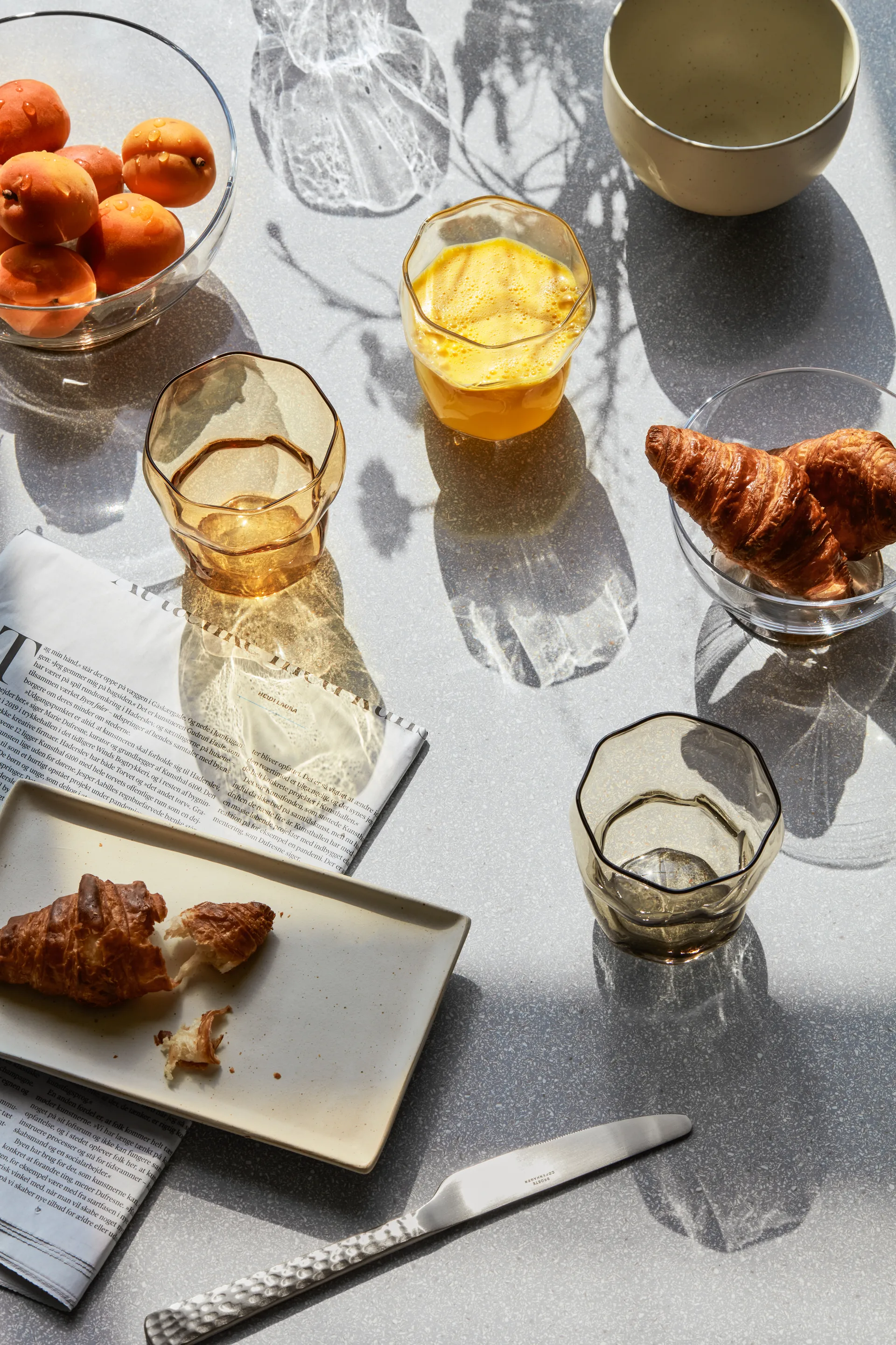 Limfjord drikkeglass 25 cl, Light grey Broste Copenhagen