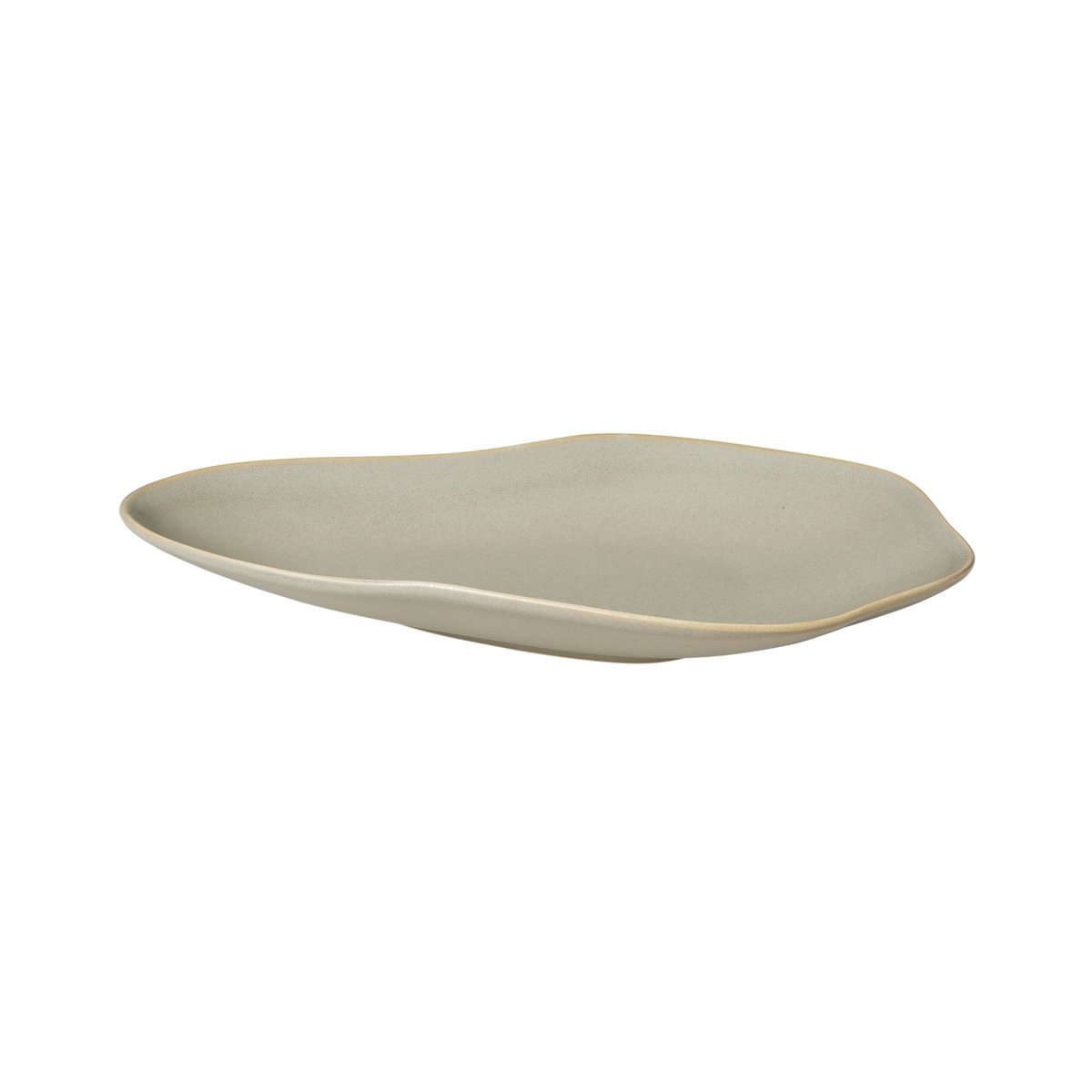Broste Copenhagen Limfjord tallerken 14x24 cm Soft brown