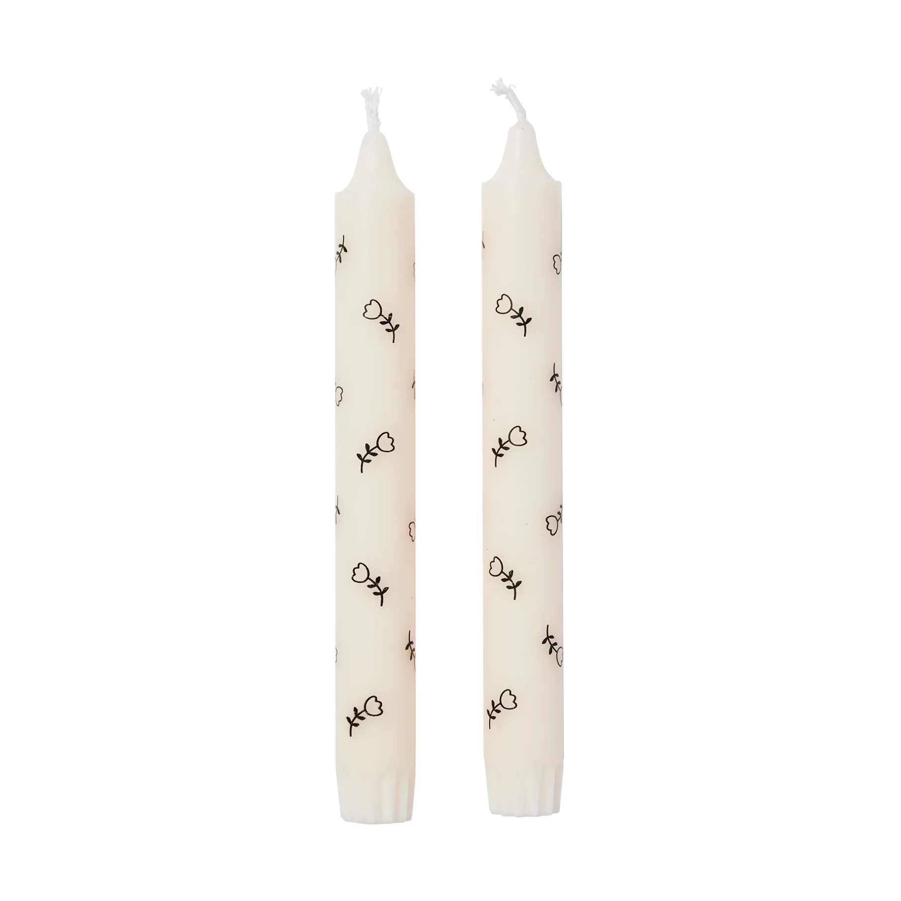 Mai kronlys 2-pk, White-black Broste Copenhagen