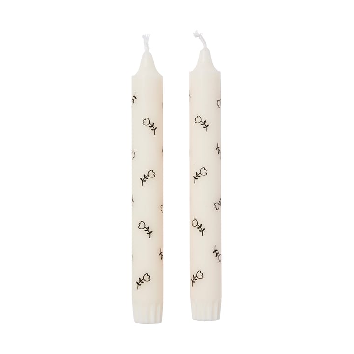 Mai kronlys 2-pk - White-black - Broste Copenhagen