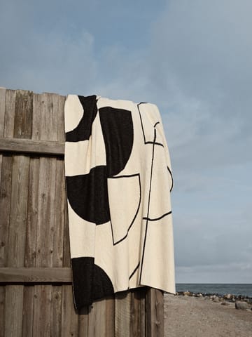 Maren pledd 130x180 cm - Black-off white - Broste Copenhagen
