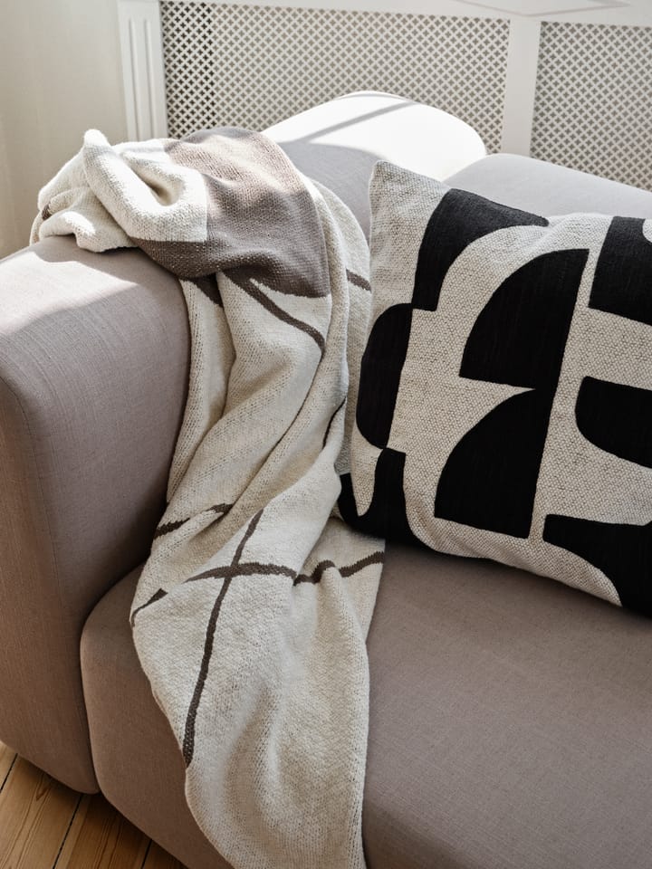 Maren pledd 130x180 cm, Kangaroo brown-off white Broste Copenhagen