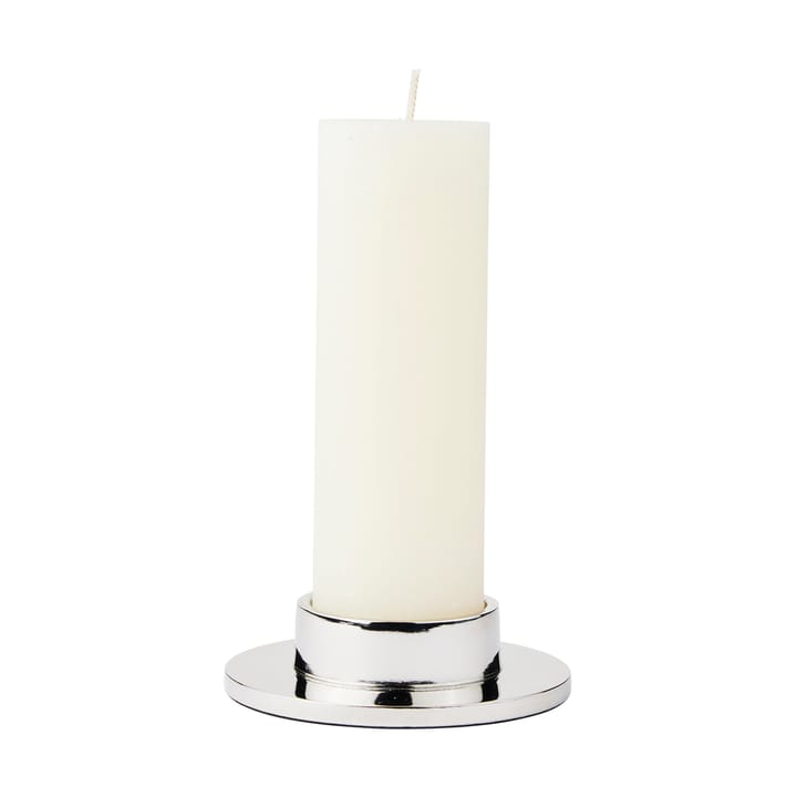 Maro lysestake for blokklys, Silver Finish, 4 cm Broste Copenhagen