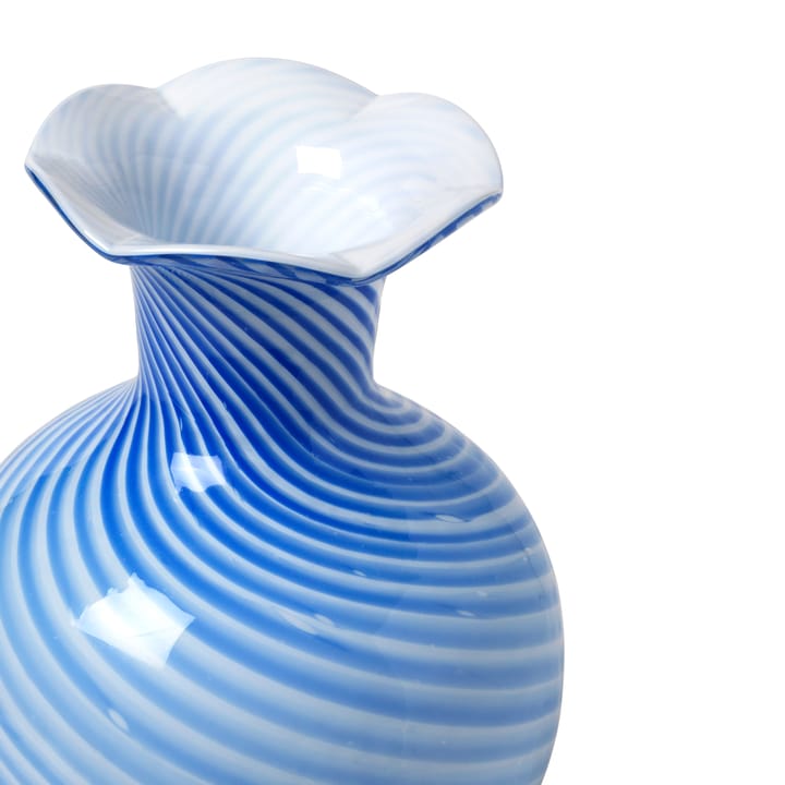 Mella vase 30 cm - Intense blue-off white - Broste Copenhagen