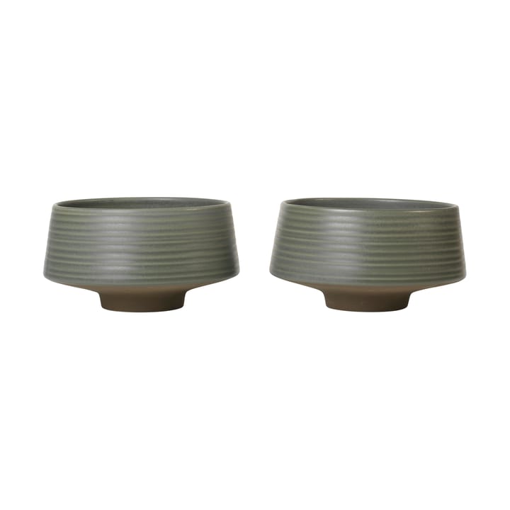 Miko skål Ø14 cm 2-pk, Dark green Broste Copenhagen