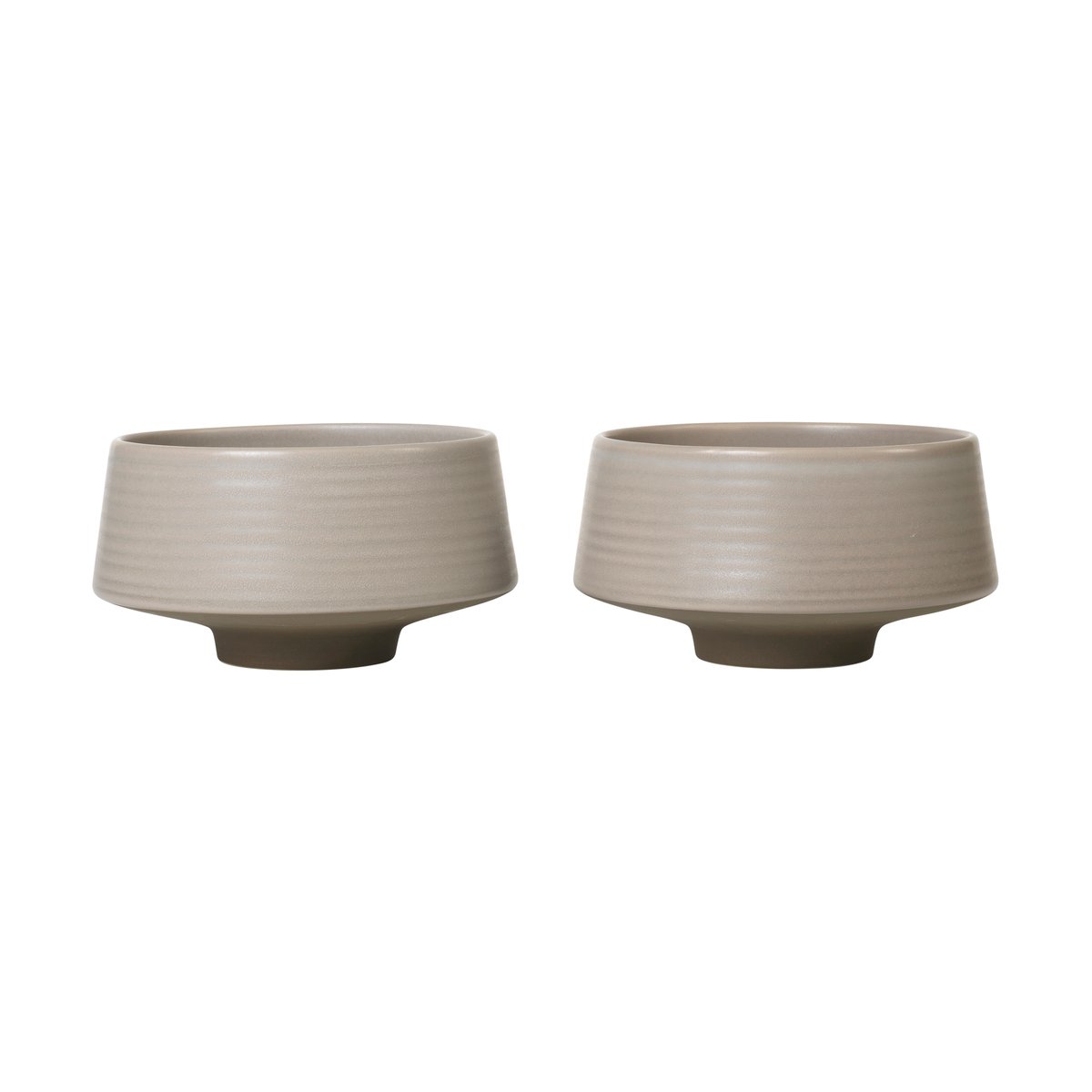 Broste Copenhagen Miko skål Ø14 cm 2-pk Warm grey