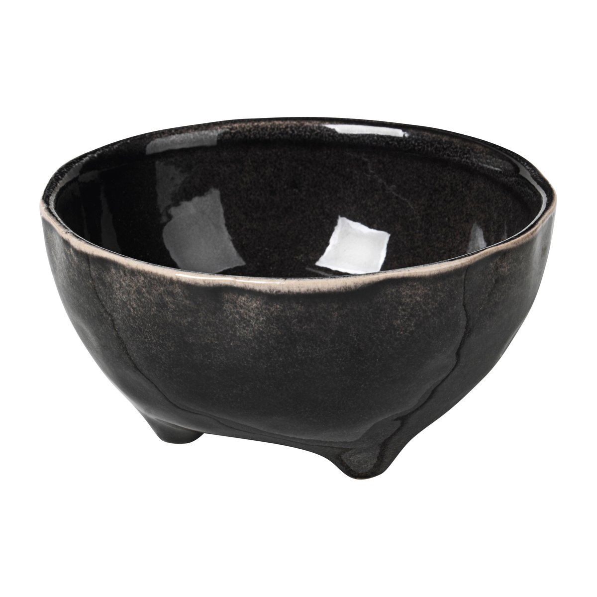 Broste Copenhagen Nordic Coal skål på fot 11 cm | Skandinavisk Design | Serveringsskåler | Svart