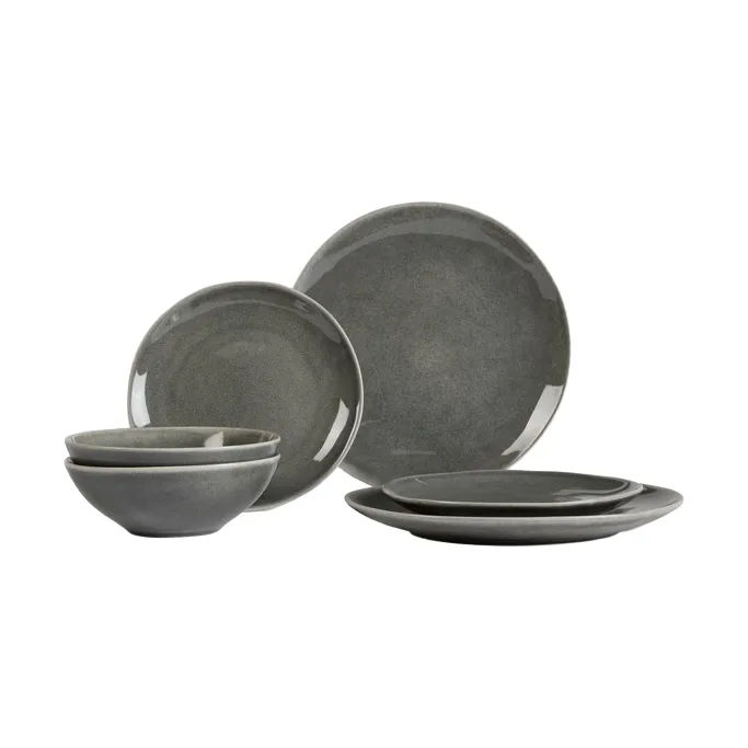Nordic Rain dinnerset for to, 6 deler Broste Copenhagen