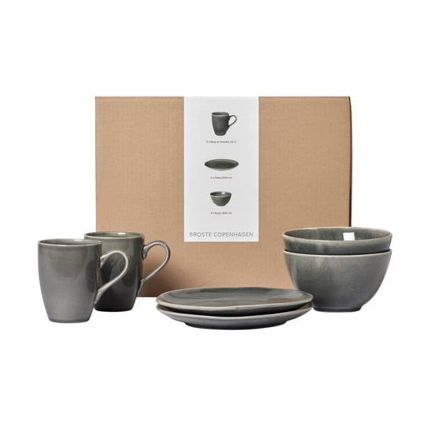 Nordic Rain frokostsett for to, 6 deler Broste Copenhagen