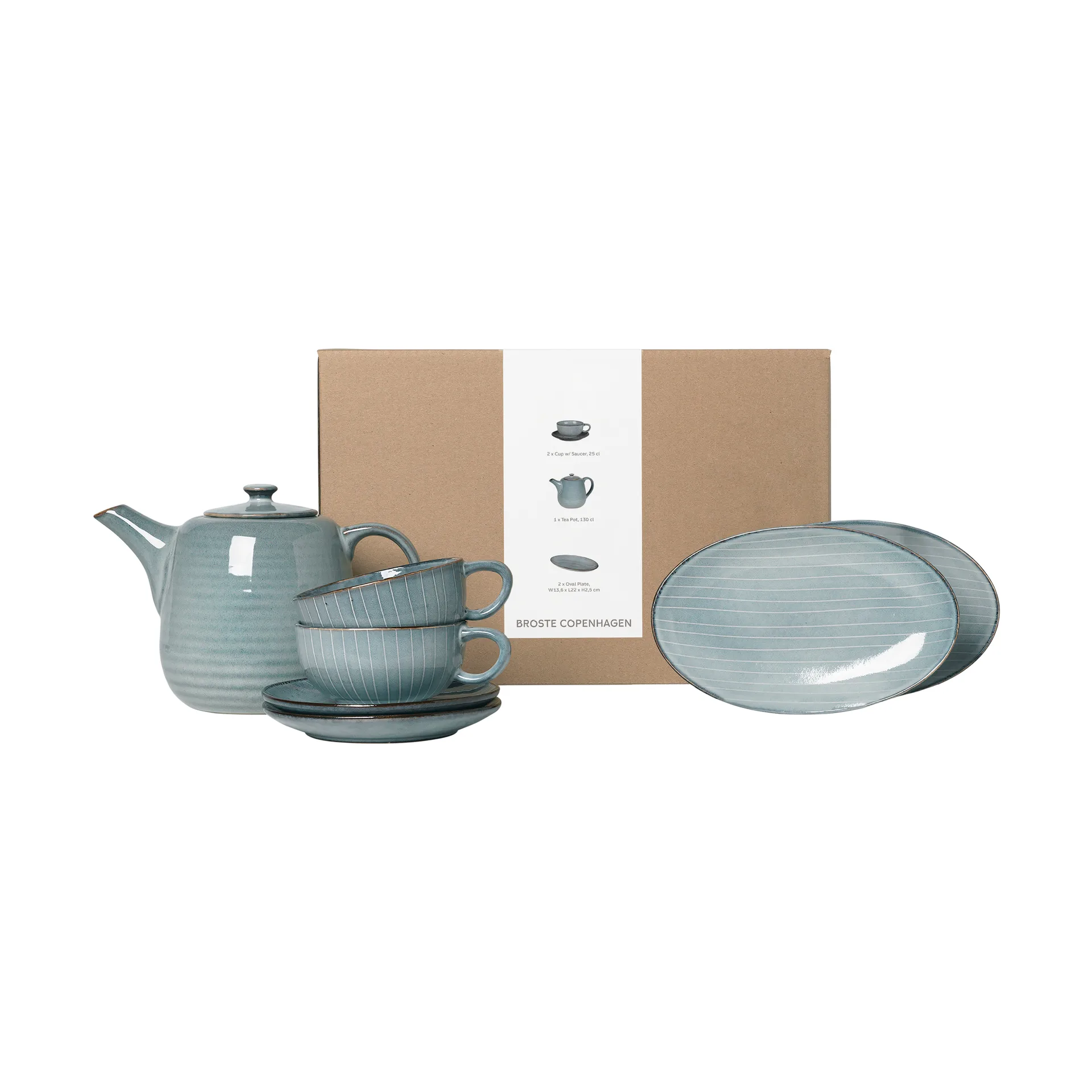 Nordic Sea teservise for 2, 5 deler Broste Copenhagen