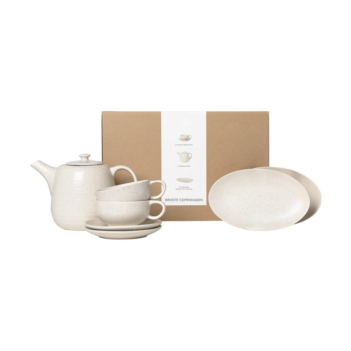 Broste Copenhagen Nordic Vanilla teservise for 2 5 delar