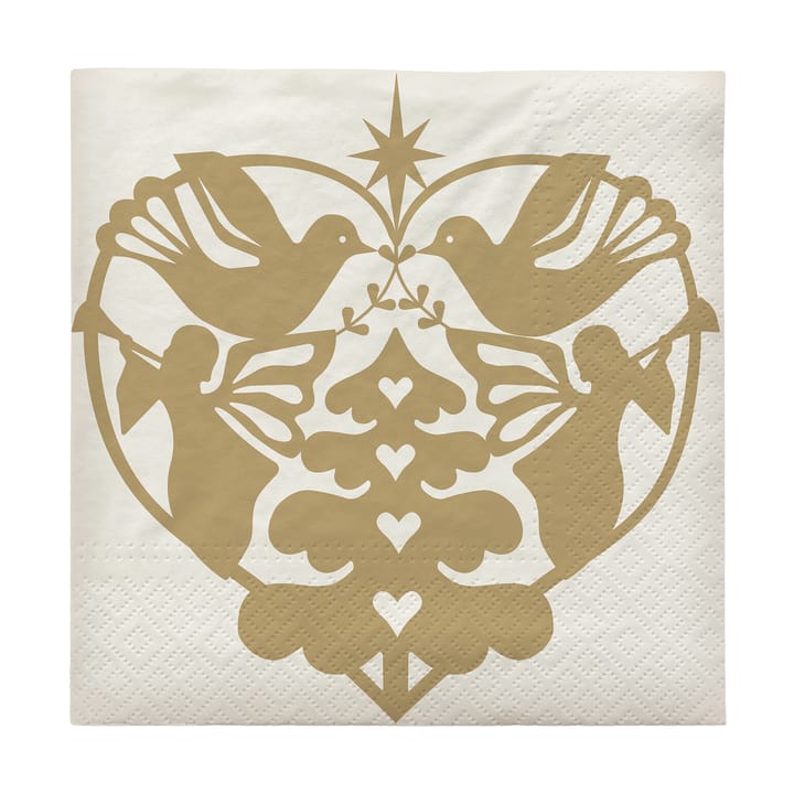 Nostalgia papperserviett 33x33 cm 20-pakning - Off White - Broste Copenhagen