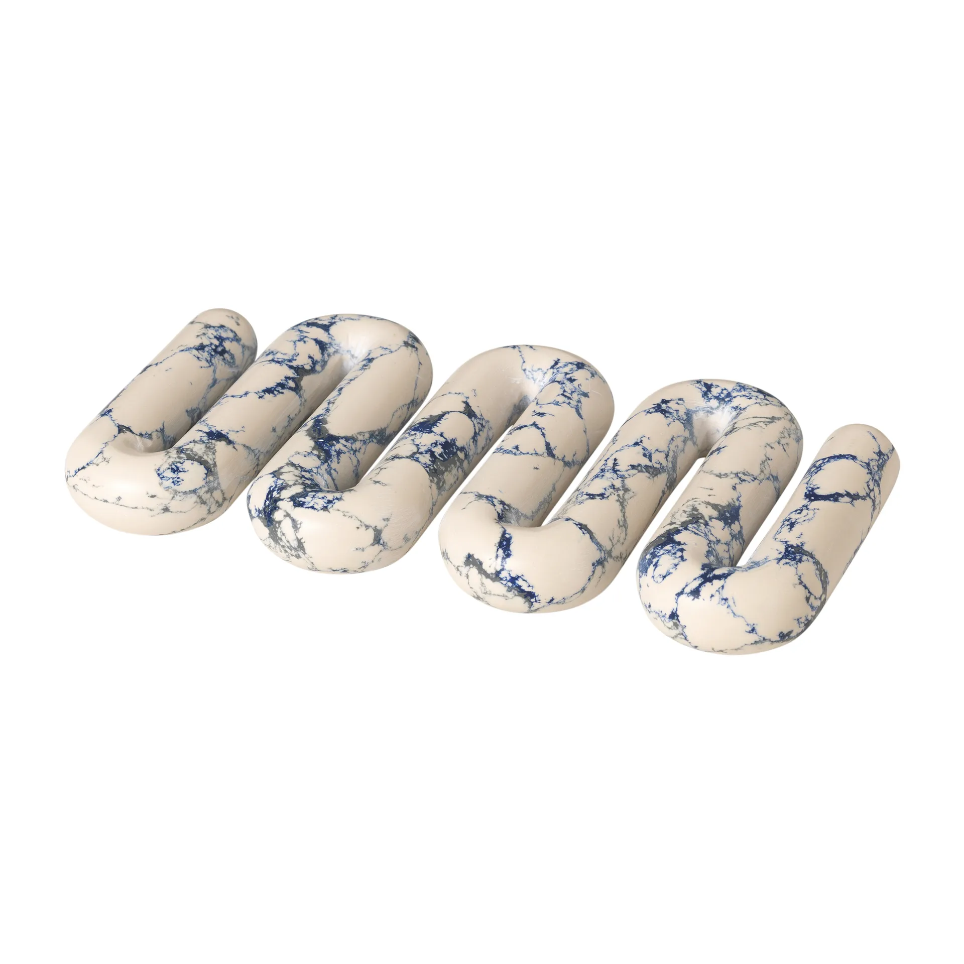 Orla gryteunderlag 14 x 25 cm, White-spectrum blue Broste Copenhagen