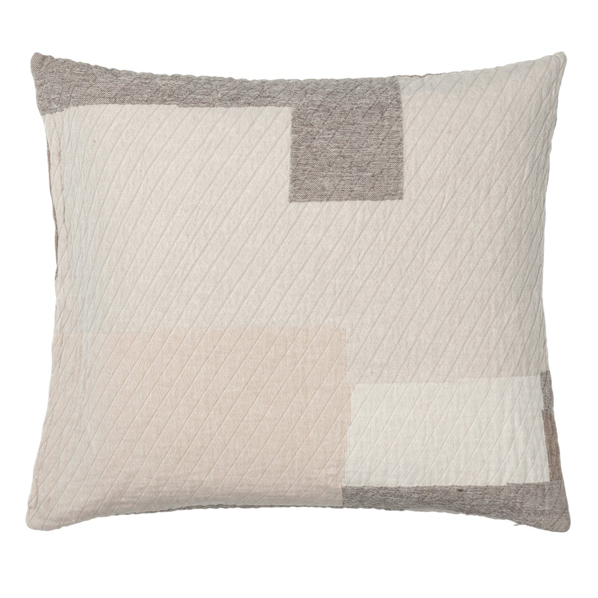 Bilde av Broste Copenhagen Patch putevar 60x60 cm Beige-brun