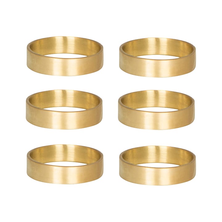 Ring serviettring 6-pakn. - matt messing - Broste Copenhagen