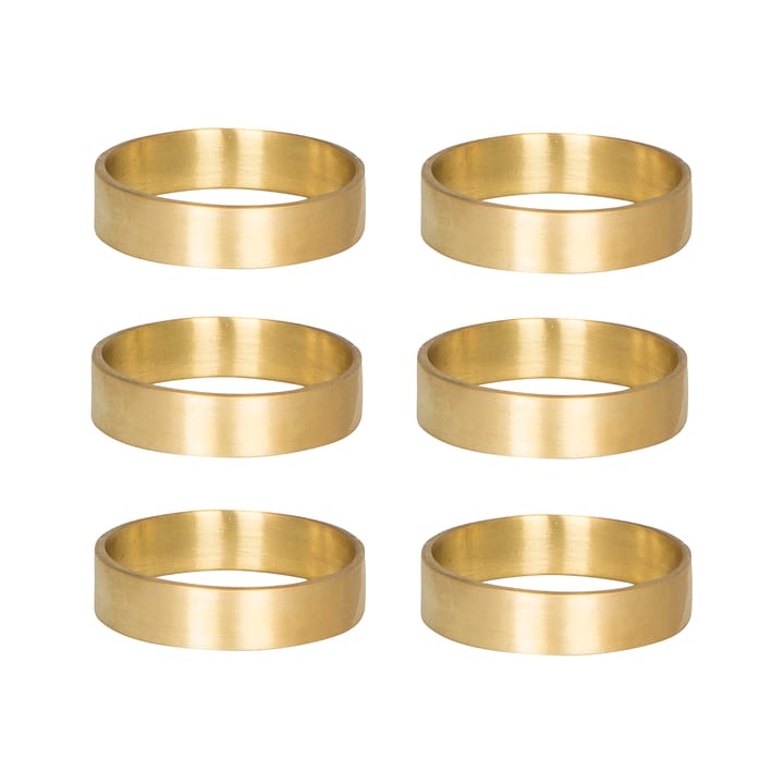 Ring serviettring 6-pk - matt messing - Broste Copenhagen