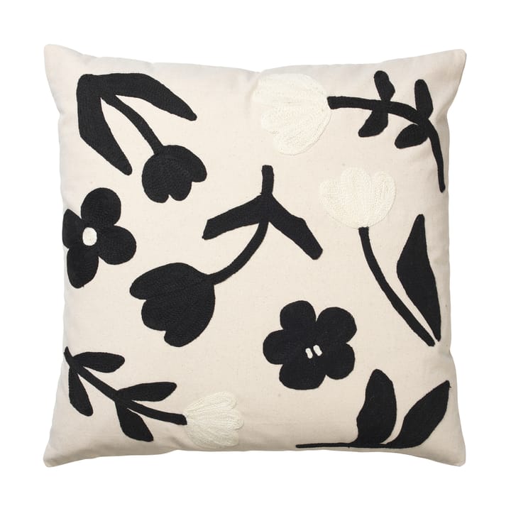 Rosita putetrekk 50x50 cm, Black-natural Broste Copenhagen