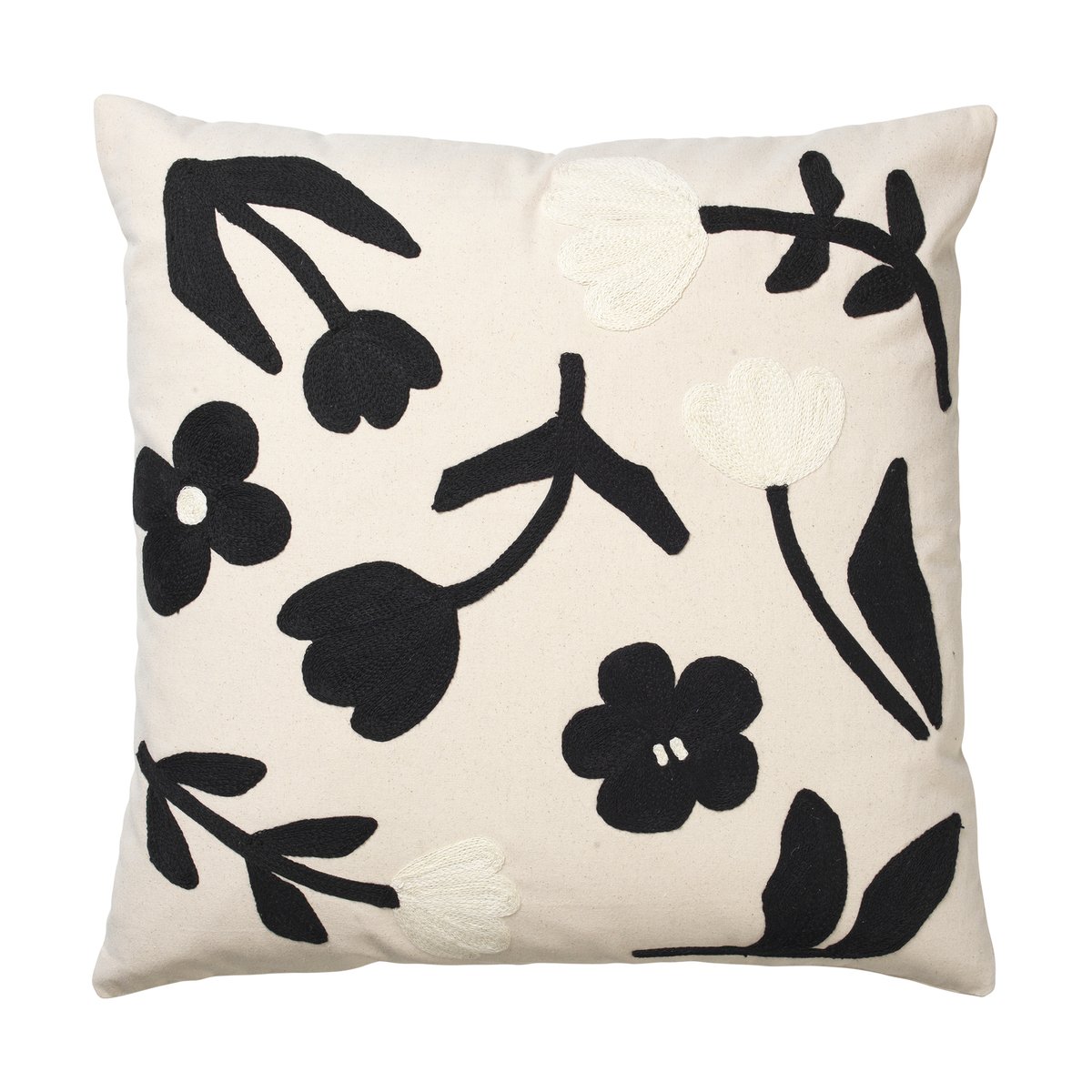 Bilde av Broste Copenhagen Rosita putetrekk 50x50 cm Black-natural