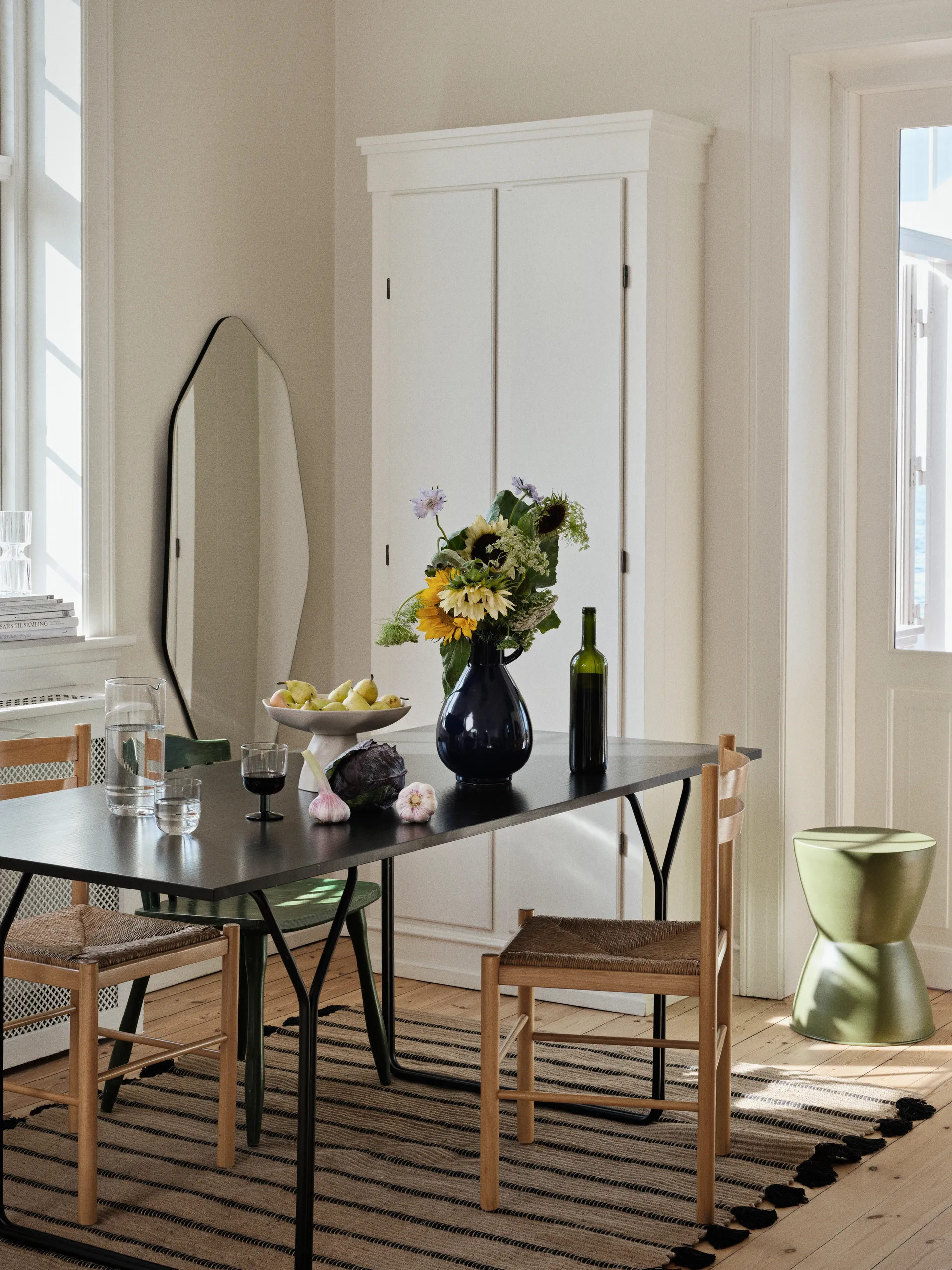 Ruby veggspeil 120x60 cm, Clear-black Broste Copenhagen