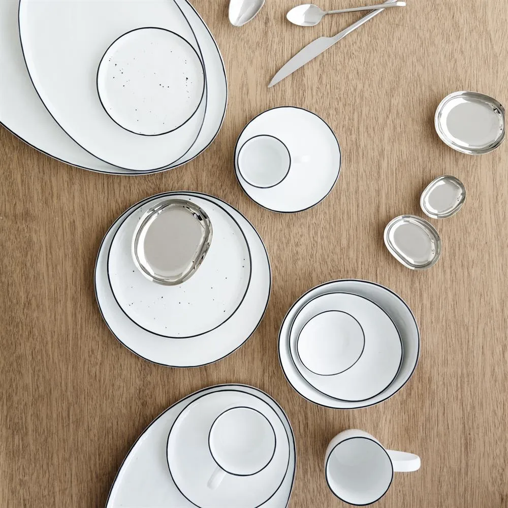 Salt tallerken med prikker, Diameter 13,8 cm Broste Copenhagen