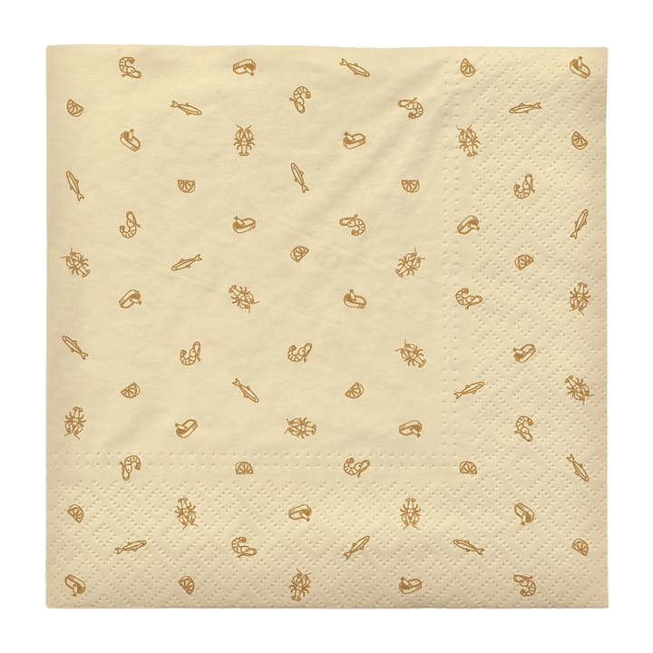 Sea servietter 33 x 33 cm 20-pakning - Fall yellow - Broste Copenhagen