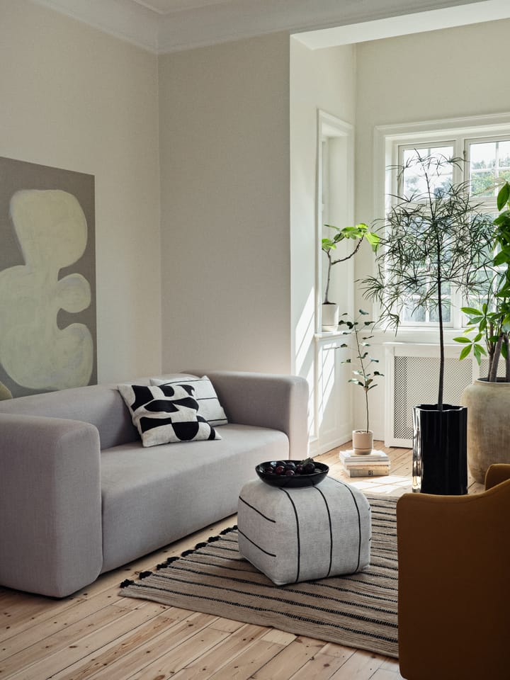 Sigrid puff 50x50 cm, Light beige-black Broste Copenhagen