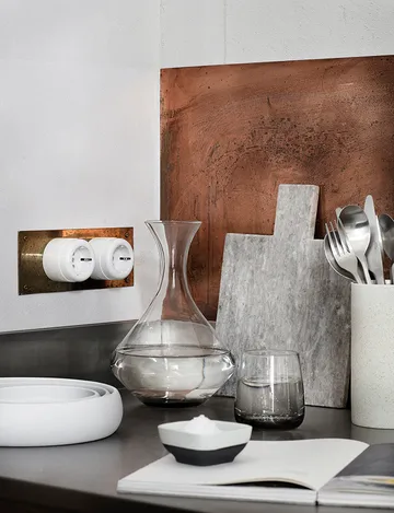 Smoke karaffel 1,65 liter - Klar-grå - Broste Copenhagen