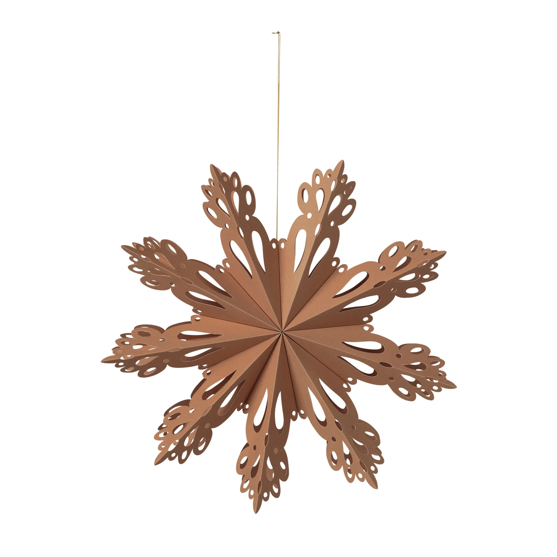Snowflake juledekorasjon Indian Tan, Ø 30 cm Broste Copenhagen