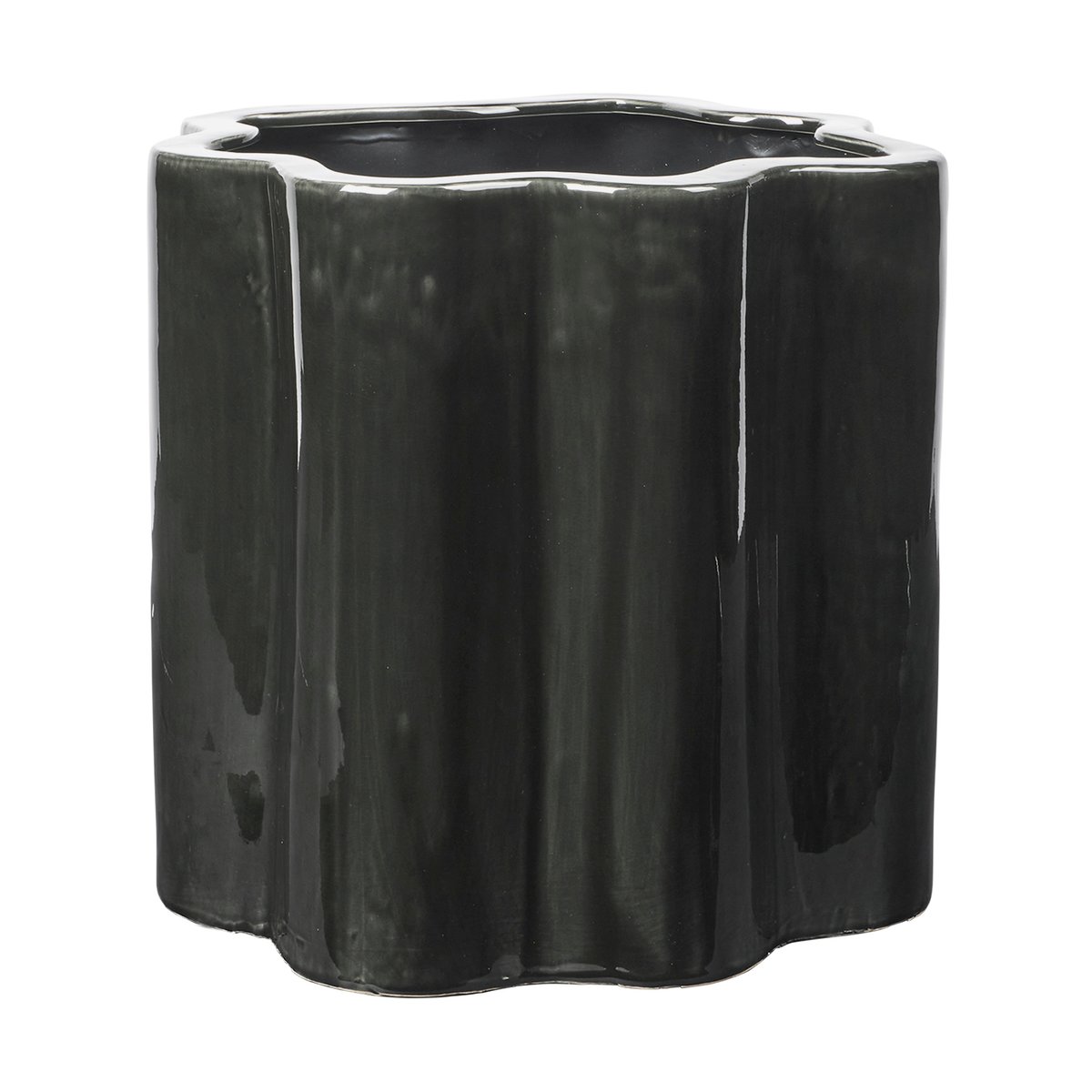Bilde av Broste Copenhagen Sonja blomsterpotte H:36 cm Dark green