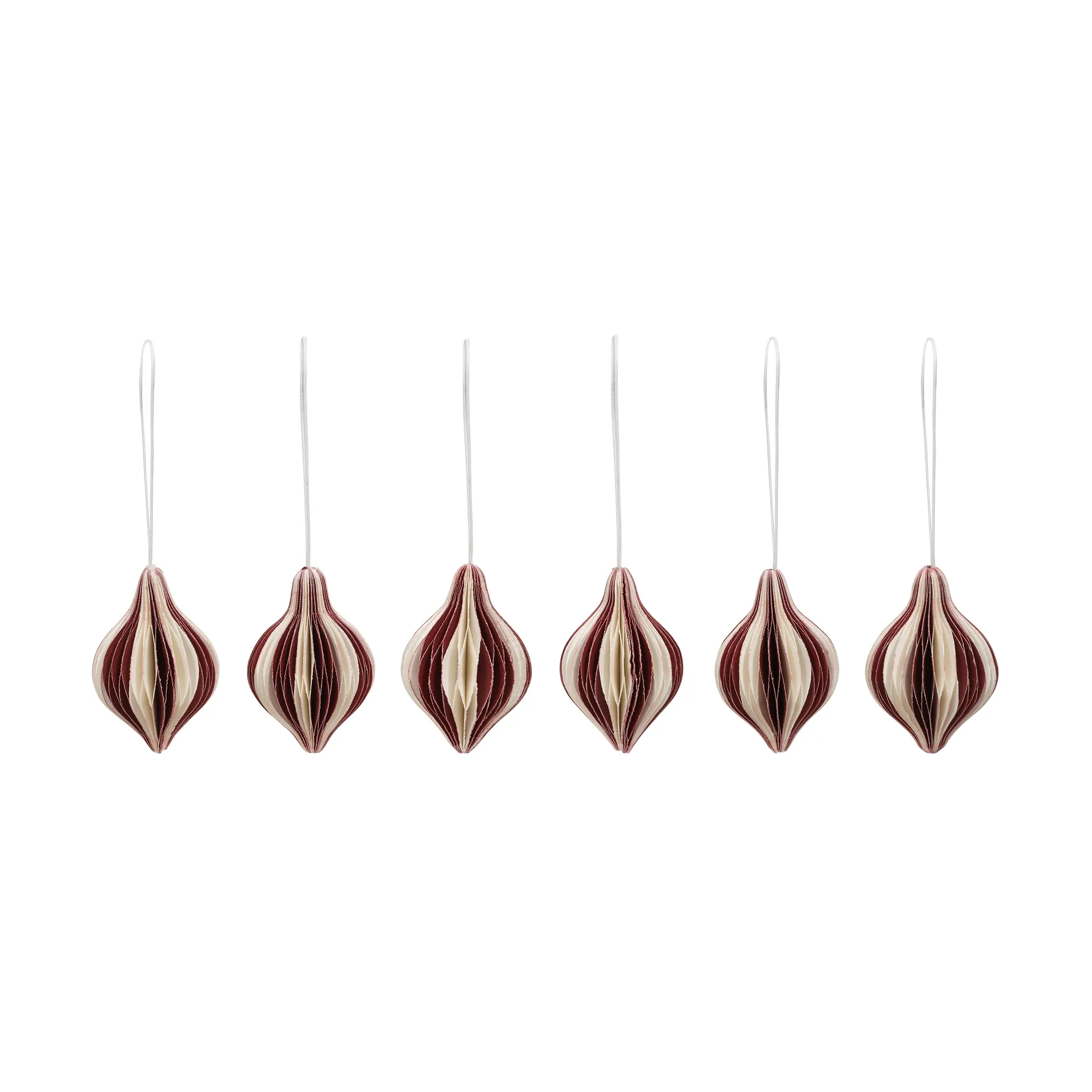 Spira juleanheng, Burgundy-Off White Broste Copenhagen