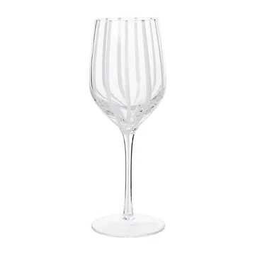 Stripe hvitvinsglass 35 cl - Clear-white stripes - Broste Copenhagen